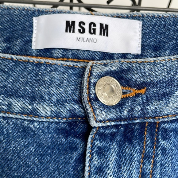 MSGM ITALIAN DESIGNER JEANS FRINGED HEM - Picture 2 of 9